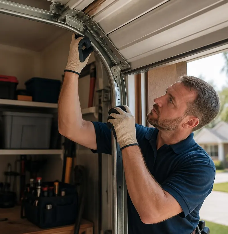 Off Track Door Repair in Glen Saint Mary